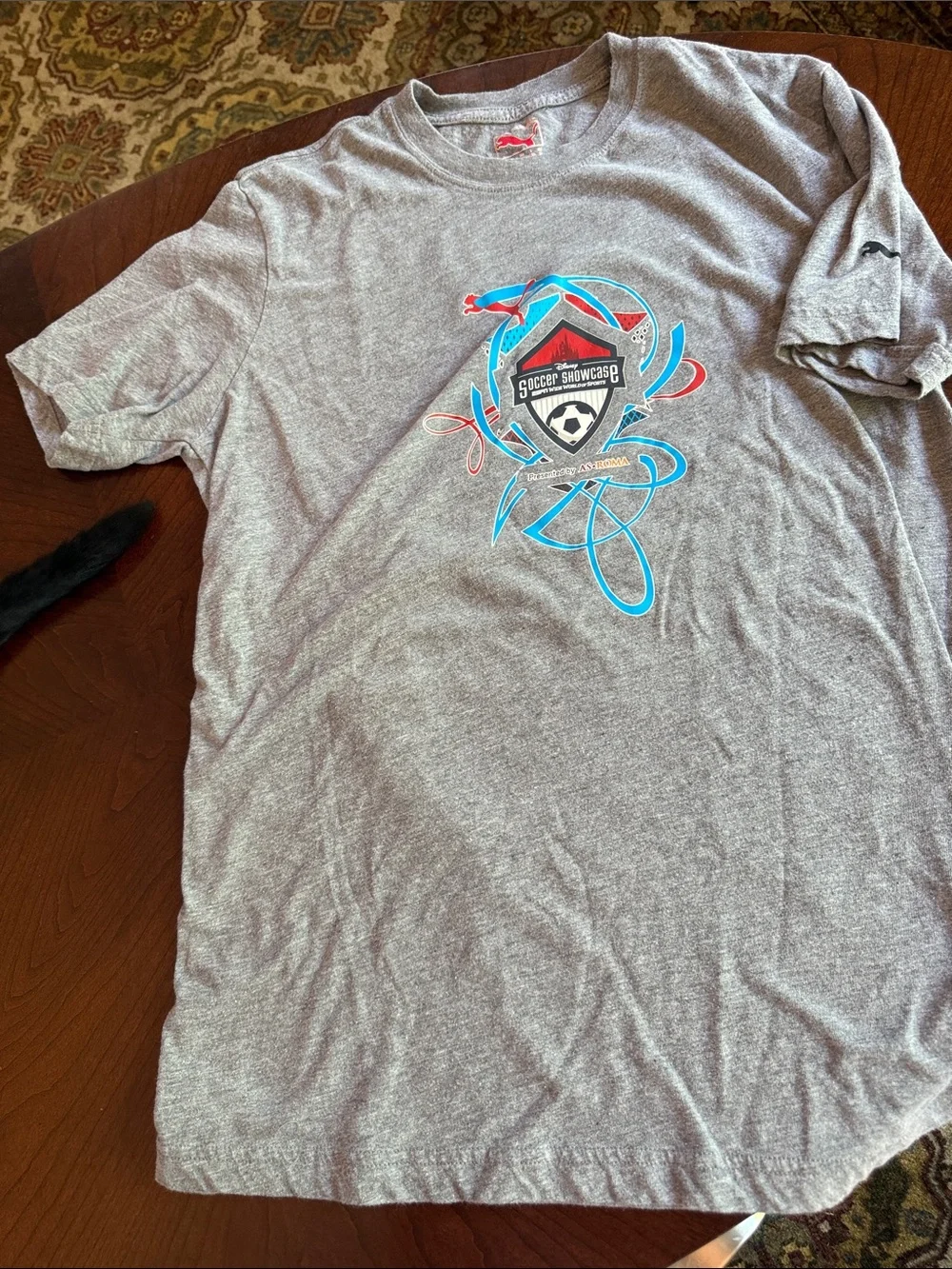 Title:Vintage Puma AS Roma Disney Soccer Showcase T-Shirt Gray Mens Medium - Picture 1 of 6